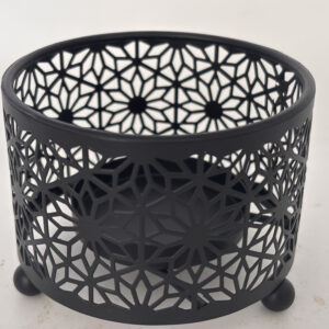BLACK   CANDLE HOLDER