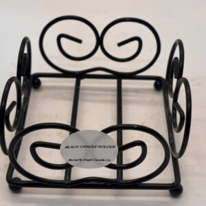 DECORATIVE BLACK SQUARECANDLE HOLDER