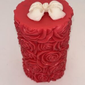 PINK ROSES WICKLESS PILLAR